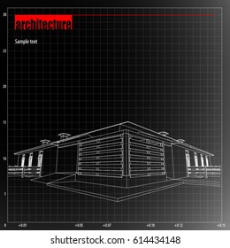 Architecture grid blueprint background sample