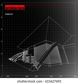 Architecture grid blueprint background sample