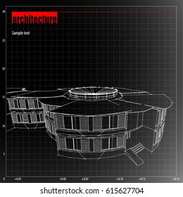 Architecture grid blueprint background sample