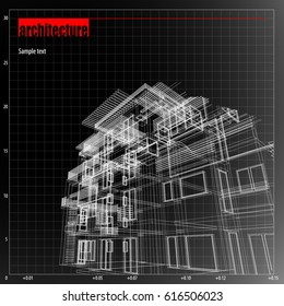 Architecture grid blueprint background sample