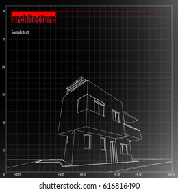 Architecture grid blueprint background sample