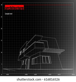 Architecture grid blueprint background sample