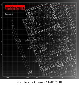 Architecture grid blueprint background sample
