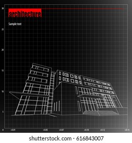 Architecture grid blueprint background sample