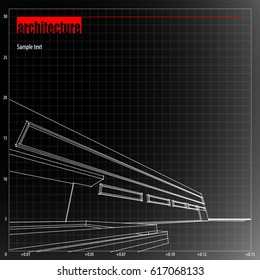 Architecture grid blueprint background sample