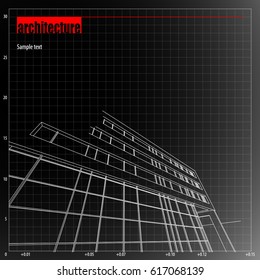 Architecture grid blueprint background sample