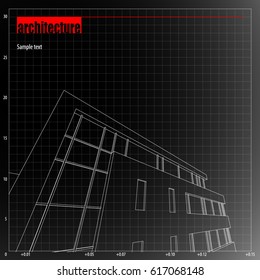 Architecture grid blueprint background sample