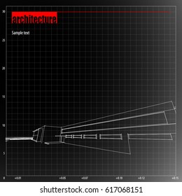 Architecture grid blueprint background sample