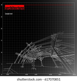 Architecture grid blueprint background sample