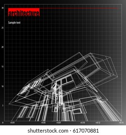 Architecture grid blueprint background sample