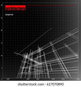 Architecture grid blueprint background sample