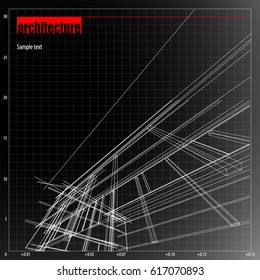 Architecture grid blueprint background sample