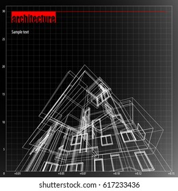 Architecture grid blueprint background sample