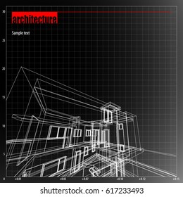 Architecture grid blueprint background sample