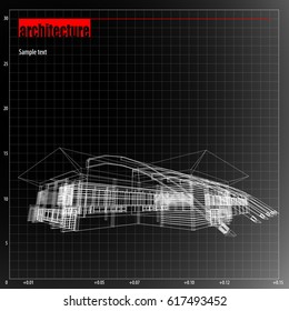 Architecture grid blueprint background sample