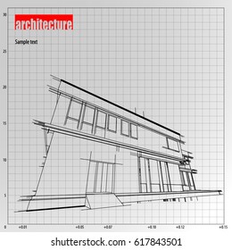 Architecture grid blueprint background sample