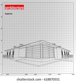 Architecture grid blueprint background sample