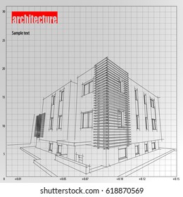 Architecture grid blueprint background sample