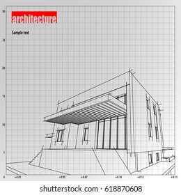 Architecture grid blueprint background sample