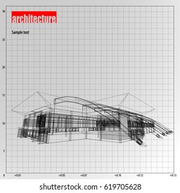Architecture grid blueprint background sample