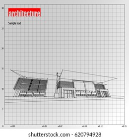 Architecture grid blueprint background sample