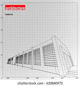 Architecture grid blueprint background sample