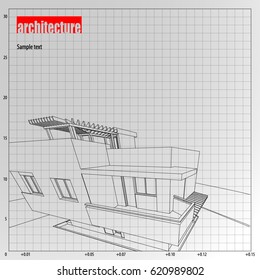 Architecture grid blueprint background sample