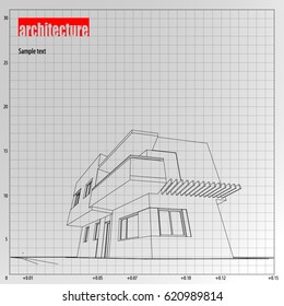 Architecture grid blueprint background sample