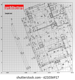 Architecture grid blueprint background sample