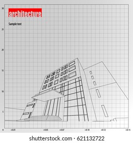 Architecture grid blueprint background sample