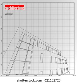 Architecture grid blueprint background sample