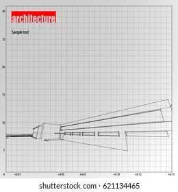 Architecture grid blueprint background sample