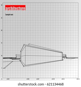 Architecture grid blueprint background sample