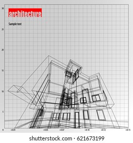 Architecture grid blueprint background sample