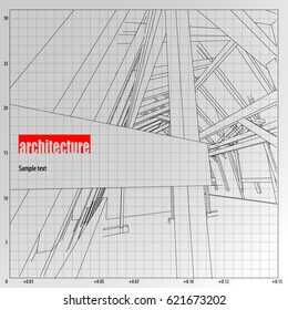 Architecture grid blueprint background sample