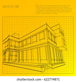 Architecture grid blueprint background sample