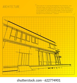 Architecture grid blueprint background sample