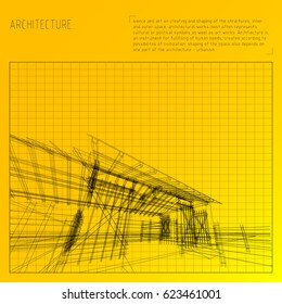 Architecture grid blueprint background sample