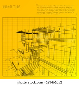 Architecture grid blueprint background sample