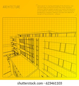 Architecture grid blueprint background sample