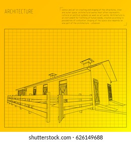 Architecture grid blueprint background sample