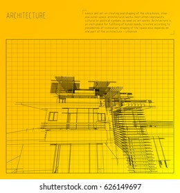 Architecture grid blueprint background sample