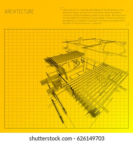 Architecture grid blueprint background sample