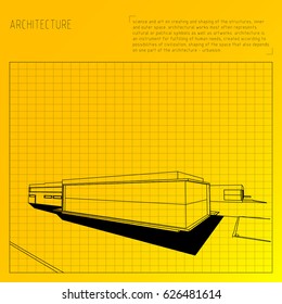 Architecture grid blueprint background sample