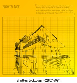 Architecture grid blueprint background sample