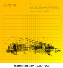 Architecture grid blueprint background sample