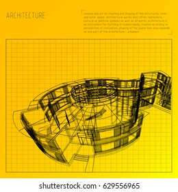 Architecture grid blueprint background sample