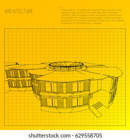 Architecture grid blueprint background sample