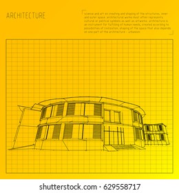 Architecture grid blueprint background sample