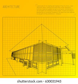 Architecture grid blueprint background sample